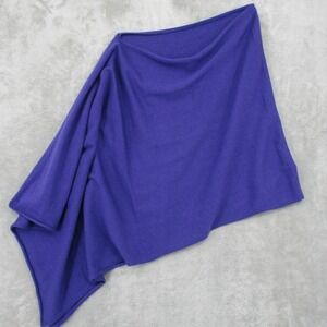 Kerisma Poncho Sweater Women One Size Wool Blend Asymmetric Purple Cozy Knit